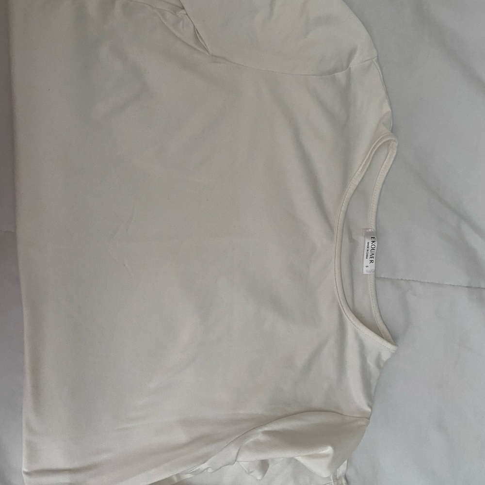 Elegant Cream Short Sleeve Tee